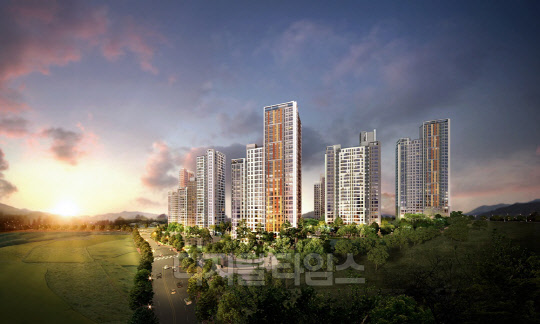 춘천파크자이 메인투시도<GS건설 제공>